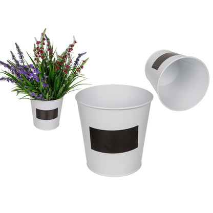 Herb pot with writable area