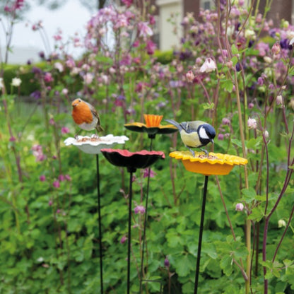 Bird feeder stake - poppy